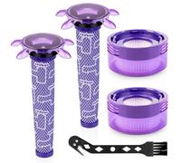 HOUSEMAX Upgraded V8 Filter Replacement Kit Compatible with Dyson V8 SV25 / V8 Animal Extra 405901-01 / V7 SV37 Cordless Vacuum Replaces Parts #965661-05 & #967478-05