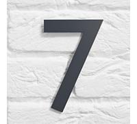 Housenumbers Limited Anthracite Grey House Numbers - Powder Coated Stainless Steel - 7 - Masonry Fixing