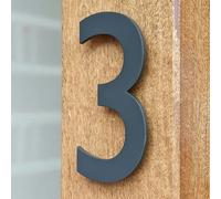 Housenumbers Limited Anthracite Grey House Numbers - Powder Coated Stainless Steel - 7 - Wood Fixing