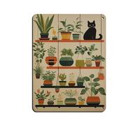 Houseplants And Cat, Plant Pot Retro Poster Metal Tin Sign Chic Art Retro Iron Painting Bar People Cave Cafe Family Garage Poster Wall Decoration 12x16inch(30x40cm)