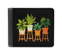 Houseplants Indoor Plants Classic Mens Wallets Women Slim Bifold Wallet | Compact Leather Credit Card Holder for Front Pocket Fashion