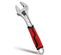 HOUSERAN 260mm Adjustable Wrench, Wide Jaw Crescent Wrench with Max Opening 1-1/2", CR-V Steel Adjustable Wrench with Non-Slip Grip, Thin Profile for Plumbing, Automotive, DIY, Home Repair, Garage