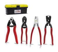 HOUSERAN 4-Piece 8 Inch Bolt Cutter Pliers Set with Toolbox