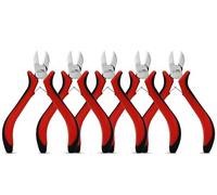 HOUSERAN 5-Pack 4" Small Wire Cutters, Mini Spring Loaded Flush Cutters