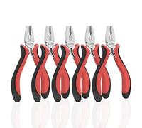 HOUSERAN 5 Pack 5" Mini Lineman Pliers, Combination Pliers with Side Cutter, Small Linesmans Plier with Spring Mechanism, Electrical Plier for Jewelry Making, DIY, Craft, Model