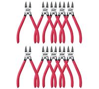 HOUSERAN 6" Wire Cutters, 10 Pack Dykes with Non-Slip Red Handle, Side Cutteres, Flush Cutter for Artificial Flowers, Crafts, Zip Tie