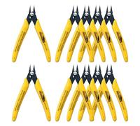 HOUSERAN - Inline cutters, 10 units, 5-inch micro inline cutting pliers with spring, side cutting pliers, mini wire cutters, tear model cutters for making