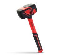 HOUSERAN Mallet, Rubber Mallet Hammer, 10 oz Mallets Hammers, Soft Face Hammer, Rubbers Hammers, Rubber Mallets for Woodworking, Flooring, Crafts, Jewelry Making, Red and Black(307g)