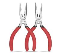HOUSERAN Needle Nose Pliers, 5 Inch, 2 Pack, Jewelry Making Tools