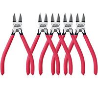HOUSERAN Side Cutters, Wire Cutter, 5 Pack, Flush Cutter, Side Cutter Pliers, Electronics Pliers for Jewellery, Crafts, Cable Ties, Red