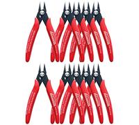 HOUSERAN Small Wire Cutters, 10 Pack, 5 Inch, Micro Flush Cutter, Snips