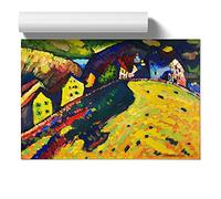 Houses At Murnau By Wassily Kandinsky | Unframed Wall Art Print | Ready to Frame Poster | Modern Home Decor Picture | Artwork for Living Room, Bedroom, Kitchen or Office | A2 (42x59.4 cm)