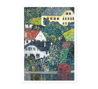 Houses At Unterach On The Attersee Gustav Klimt Poster, Classic Famous Oil Painting Print, Modern Art Nouveau Wall Art Home Decor, Archival Matte, A4 (Print Only) - 29.7x21cm