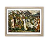 Houses By Chaim Soutine Classic Painting Framed Wall Art Print, Ready to Hang Picture for Living Room Bedroom Home Office Décor, Oak A2 (64 x 46 cm)
