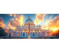 Houses Diamond Pinting Sunset Diamond Art Kits Adults, Crystal Gem Art 5D DIY Round Full Drill Crystal Rhinestone Embroidery Cross Stitch Hobbies for Adults Women, Home Decor 12x24inch -hjw2604OD
