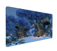 Houses Mouse Pad Large 700x300x3 mm, Forest Gaming Mouse Pad Waterproof Desk Mat with 3MM Stitched Edges, Non-Slip Rubber Base Mousepad Computer Accessories for Gaming, Office, Home, Gifts -lsy260319