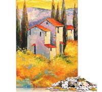Houses near The Mountains Puzzle 1000 Pieces Jigsaws Paper Puzzles for Adults & Teenager Jigsaw Puzzles for Adults Teenagers 38x26cm/1000pcs