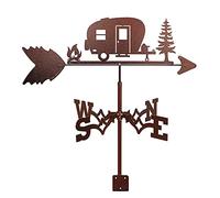 Houses Weather Vane,Farmhouse Metal Weathervane Roof Mount,Wind Direction Indicator Kit Outdoor Metal Bracket Professionnel Measuring Tool Outdoor Decoration Yard