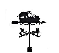 Housetop Weathervane Alpaca Fox Badger Art Decor Stainless Steel Durable Aircraft Weather Vane Measuring Tools Weathercock Direction Indicator for Outdoor Bracket Decor Craft