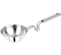 Housetronics Tadka Pan Stainless Steel 13 cm Tri-Ply Induction Base Small Frying Pan for Tempering Spices, Ghee, Curry & Seasoning - Durable, Rust-Resistant, Easy to Clean, Even Heat Distribution
