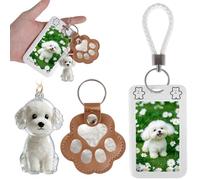 HouseUp Dog Hair Keepsake Keychain Set (3-Piece) - Pet Fur Storage Capsules + Mini Pet Photo Frame | Keep Love & Memories Alive