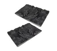 HouseVibe 2Pcs PU Reptile Tank Background Board 3D Rock Wall Decor for Lizards Bearded Dragons Snakes 17.72x11.42x1.38inch
