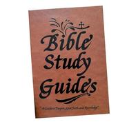 HouseVibe 66 Page Bible Study Guide Daily Devotional Journal for Men Women Beginners, PU Leather Hardcover Notebook for Scripture Reflection & Prayer Planner