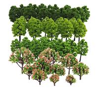 HouseVibe Assorted Model Trees, Green Light Dark Peach