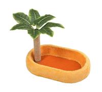 HouseVibe Cat Scratching Post Lounge Nest Kitten Bed with Scratching Board for Indoor Cats 23.62x15.75x4.72 inch- Orange