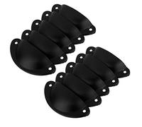 HouseVibe G05B Black Shell Shaped Antique Drawer Handle Cabinet Pull Acrylic Cup Pull Hardware