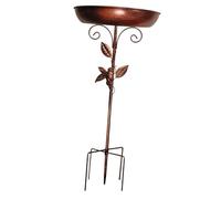 HouseVibe Iron Bird Bath Bowl with 5-Prong Stand Outdoor Garden Decor for Lawn Yard 12.01x41.34 inch