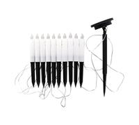 HouseVibe Solar Taper Candles Light, Flameless Warm White LED Tapered Candlesticks, Outdoor Solar Pathway Lights for Garden Patio Wedding