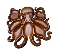 HouseVibe Wooden Charcuterie Serving Tray with Sections, Animal Shape Food Platter for Cheese Meats Fruits Snacks Cookies Chips, 7 Compartment Serving Board for Parties Picnics- 27cmx26cmx3.3cm
