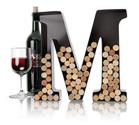 HouseVines Metal Wine Letter Cork Holder Monogram - Individual Holders A-Z - Gifts for Wine Lovers