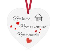 Housewarming Gift Christmas Ornament New Home Ceramic Ornament for Home Decoration New Homeowners Gift Realtor Closing Gifts for Home Buyers Christmas Tree Decoration House Warming Gifts Ornaments