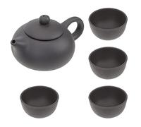 Housewarming Housewarming 1 Set Purple Clay Tea Sets Chinese Kung Fu Teapot Antique Ceramic Pot Cups Ceremony Ware (Black) Chinese Cups Pot