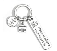 Housewarming Keychain,House Door Keychain,Keyrings & Keychains,New Home Gifts,Personalised Keyring,Congratulations on Moving Gift,Home Key Accessories,Friend Gifts,New Home Gifts for Couples