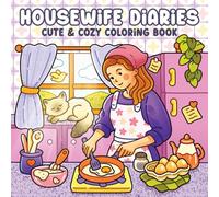 Housewife Diaries Coloring Book for Adults & Teens: Cute and Cozy Hygge-Inspired Designs for Women Featuring Nostalgic Homebody Scenes