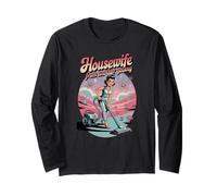 Housewife from Another Galaxy Retro Funny Space Graphic Long Sleeve T-Shirt