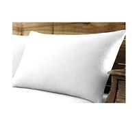 GC GAVENO CAVAILIA Premium Super Soft Quality Plain Thermal Dyed Flannelette Pillow Pair, Luxury 100% Brushed Cotton Easy Care Flannel Bedroom Accessory, White, 50x75 cm, 50X75