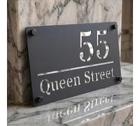 Housics House Numbers Plaques, Matt Grey, 280 x 160 mm