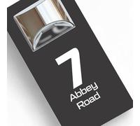 Housics Personalised House Numbers Plaques with Solar Light - Waterproof Composite Aluminium Door Number Plaques for Wall, Custom House Sign with House Number & Street Name (160mm X 280mm, Grey)