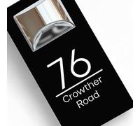 Housics Personalised House Numbers Plaques with Solar Light - Waterproof Composite Aluminium Door Number Plaques for Wall, Custom House Sign with House Number & Street Name (160mm X 280mm, Black)
