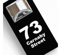 Housics Personalised House Numbers Plaques with Solar Light - Waterproof Composite Aluminium Door Number Plaques for Wall, Custom House Sign with House Number & Street Name (160mm X 280mm, Black)