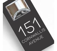 Housics Personalised House Numbers Plaques with Solar Light - Waterproof Composite Aluminium Door Number Plaques for Wall, Custom House Sign with House Number & Street Name (160mm X 280mm, Grey)