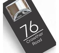 Housics Personalised House Numbers Plaques with Solar Light - Waterproof Composite Aluminium Door Number Plaques for Wall, Custom House Sign with House Number & Street Name (160mm X 280mm, Grey)