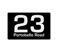 Housics Personalised House Sign | Made from Composite Aluminium - Fully Durable and Waterproof Plaque | Custom with Any Door Number & Street Name (Black, 200MM*130MM)