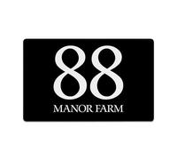 Housics Personalised House Sign | Made from Composite Aluminium - Fully Durable and Waterproof Plaque | Custom with Any Door Number & Street Name (Black, 200MM*130MM)