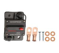 Housing Applications Protected Breaker 250a Marine-Grade Ignition Circuit Reusable Dc Switch for Boats Rvs Plastic Automotive Fuse - Manual Inline Reset Trucks 12v-48v