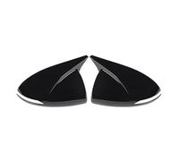 Housing Cover For Elantra For AD 2016 2017-2020 Glossy Black OR Carbon Fiber Car Rearview Mirror Cover Side Door Mirror Shell Decoration Trim(Glossy Black)